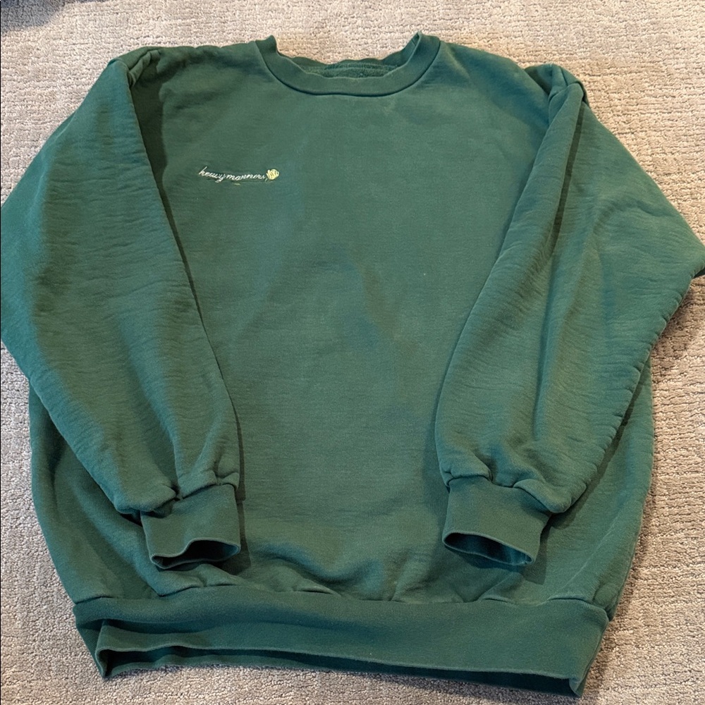 Heavy Manners Forest Green Crewneck
